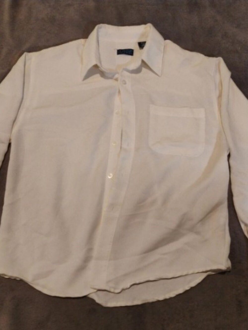 In Design Boys White Button Down Dress Shirt Long Sleeve - Large L 14-16